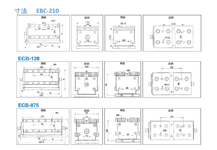 EBC-210 EBC-120 EBC-075